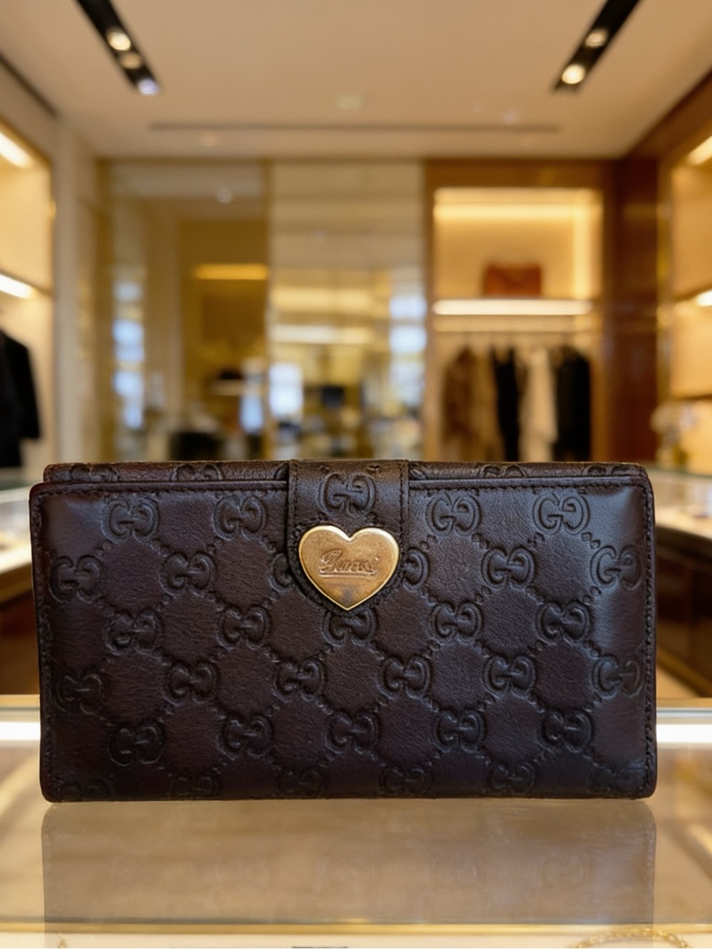 Gucci GG Guccissima leather long wallet